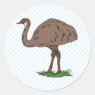 Eldon Emu Classic Round Sticker