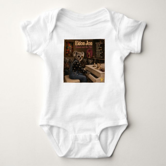 Eldon John: a Parody Baby Bodysuit (Front)
