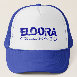 Eldora Colorado simple blue hat