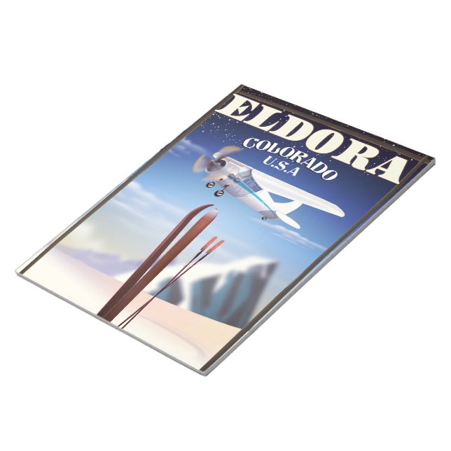 Eldora Colorado travel poster. Notepad (Angled)