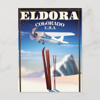 Eldora Colorado travel poster. Postcard