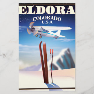 Eldora Colorado travel poster. Stationery