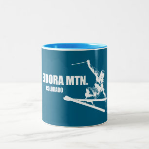 Eldora Mountain Colorado Skier Two-Tone Coffee Mug