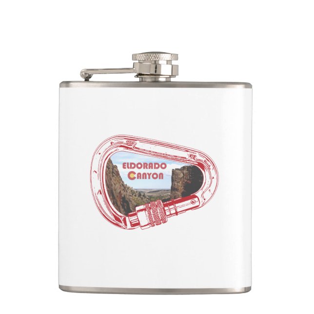 Eldorado Canyon Climbing Carabiner Hip Flask (Front)
