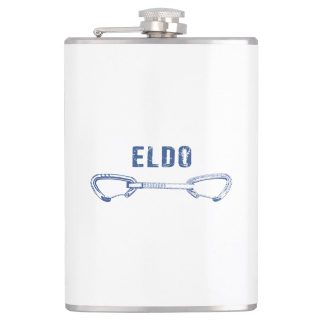 Eldorado Canyon Climbing Quickdraw Hip Flask (Front)