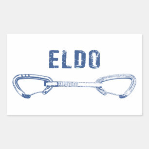 Eldorado Canyon Climbing Quickdraw Rectangular Sticker