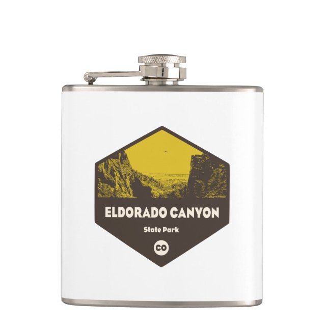 Eldorado Canyon State Park Colorado Hip Flask (Front)
