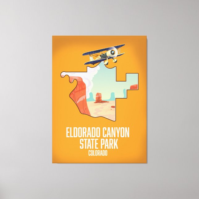Eldorado Canyon State Park map Canvas Print (Front)