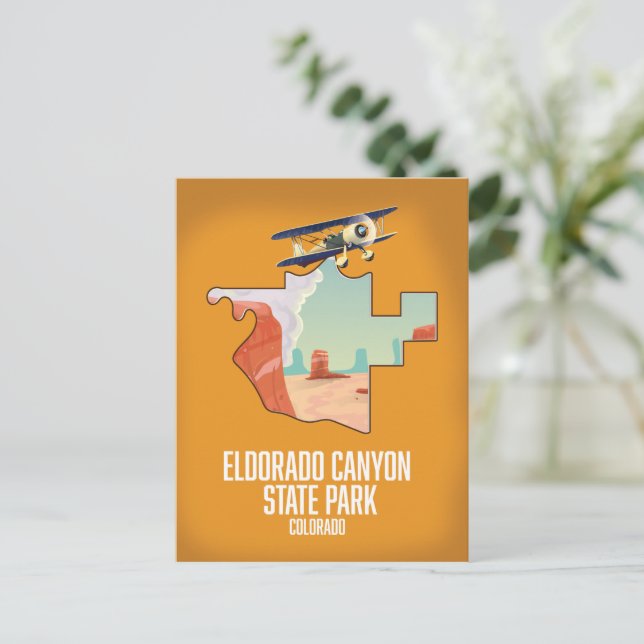 Eldorado Canyon State Park map Postcard (Standing Front)