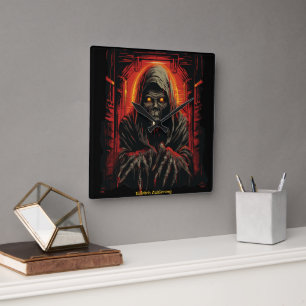 Eldritch Awakening Square Wall Clock