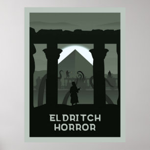 Eldritch Horror  Board Game Minimalist Travel St Poster