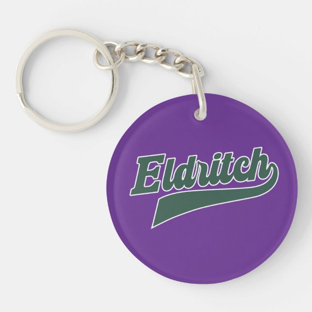 Eldritch  League Script – Vintage Lettering Key Ring (Front)