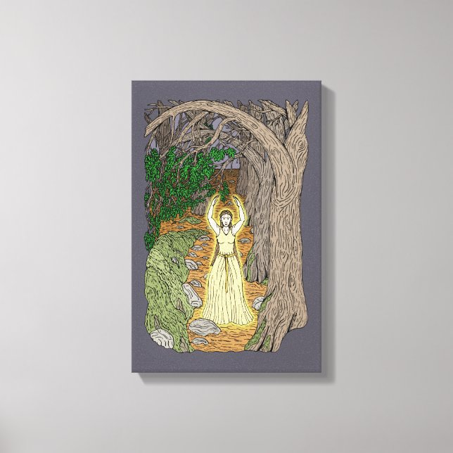 Eldritch Mistress (Fairy Lady in Woods) Canvas Print (Front)