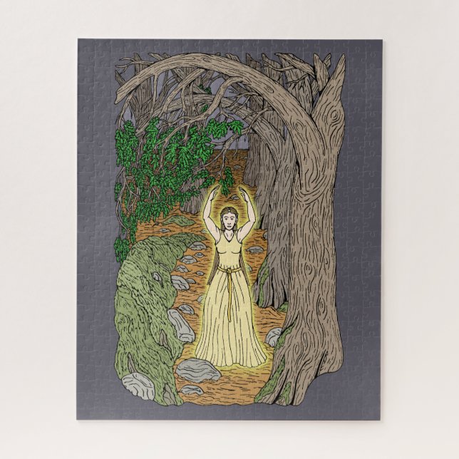 Eldritch Mistress (Fairy Lady in Woods) Jigsaw Puzzle (Vertical)