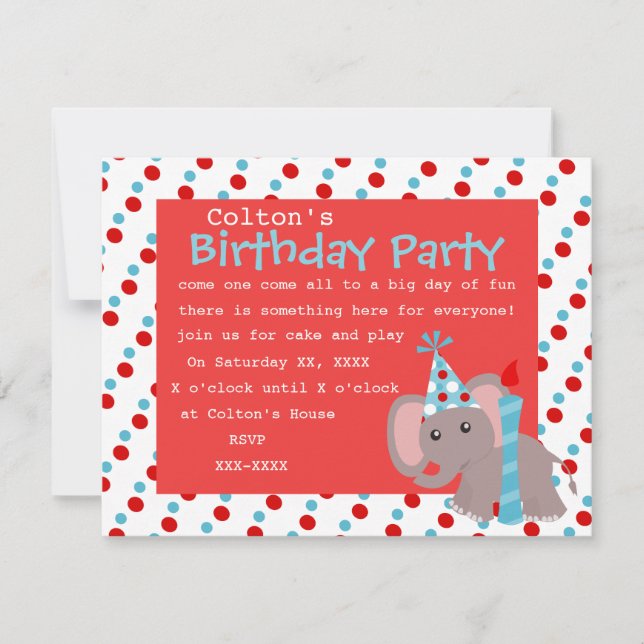 Ele-dots Invitation (Front)