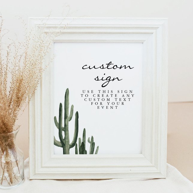 Eleanor - Bohemian Cactus Editable Sign Minimalist (Creator Uploaded)
