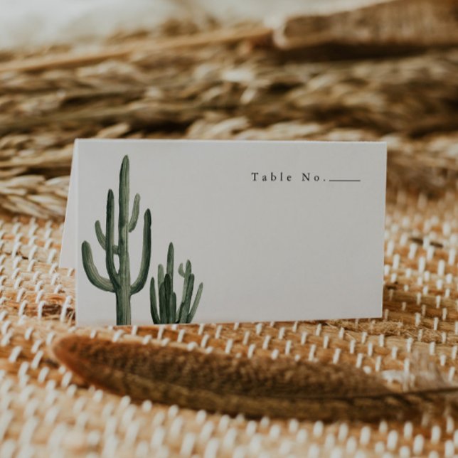 Eleanor - Minimal Bohemian Cactus Place Card (Creator Uploaded)