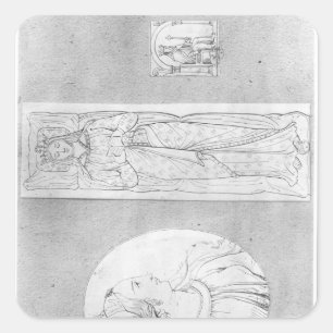 Eleanor of Aquitaine : Portrait in Profile Square Sticker