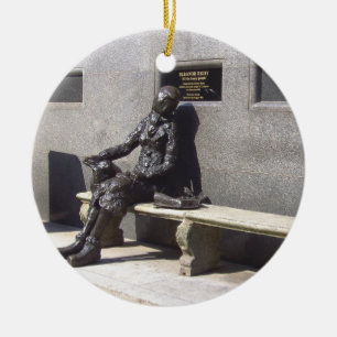 Eleanor Rigby Statue, Liverpool, UK. Ceramic Tree Decoration