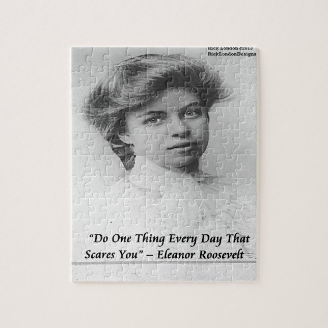 Eleanor Roosevelt "Do Something Scary" Quote Jigsaw Puzzle (Vertical)