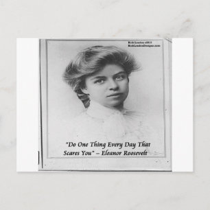 Eleanor Roosevelt "Do Something Scary" Quote Postcard