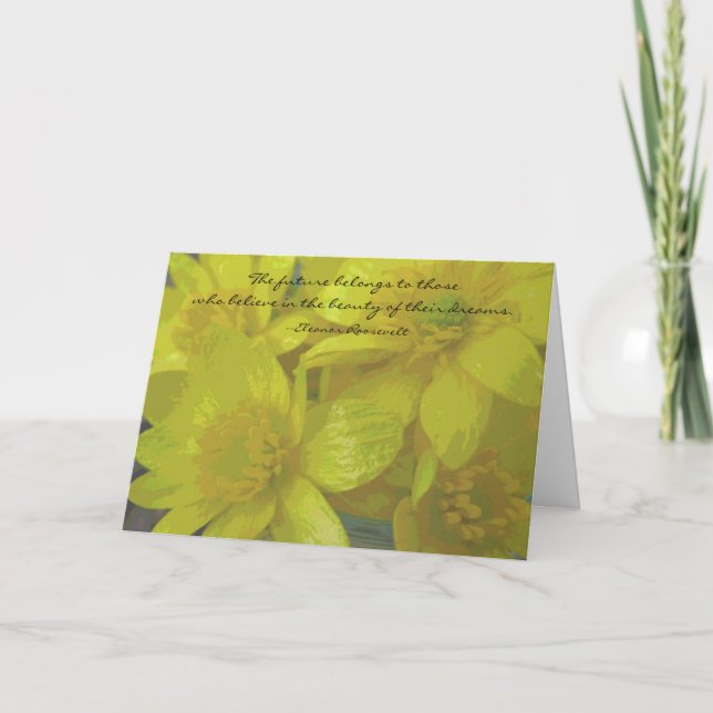 Eleanor Roosevelt Dreams Quote Graduation Card (Front)