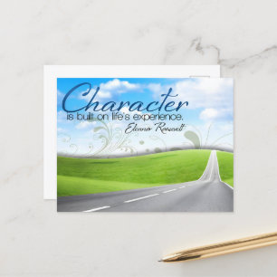 Eleanor Roosevelt Inspirational Quote "Character" Postcard