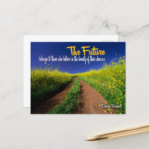 Eleanor Roosevelt Inspirational Quote "The future" Postcard
