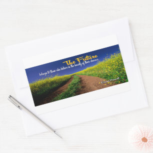 Eleanor Roosevelt Inspirational Quote "The future" Rectangular Sticker