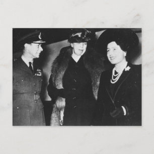 Eleanor Roosevelt King George VI Queen Elizabeth Postcard