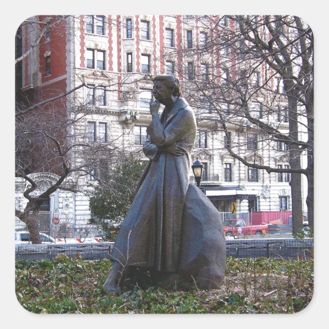 Eleanor Roosevelt Monument Square Sticker (Front)