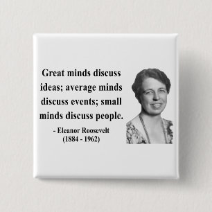 Eleanor Roosevelt Quote 5b 15 Cm Square Badge