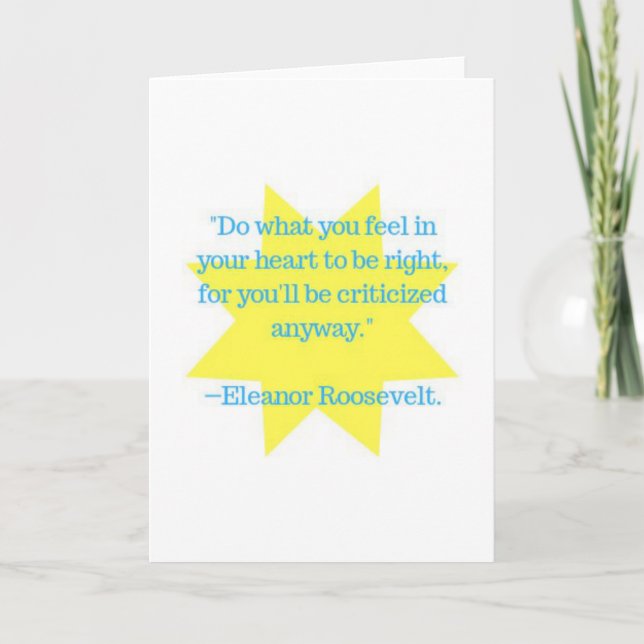 Eleanor Roosevelt quote Card (Front)