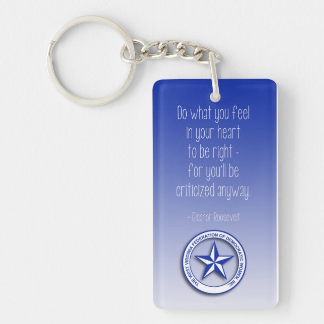 Eleanor Roosevelt Quote Key Ring (Front)