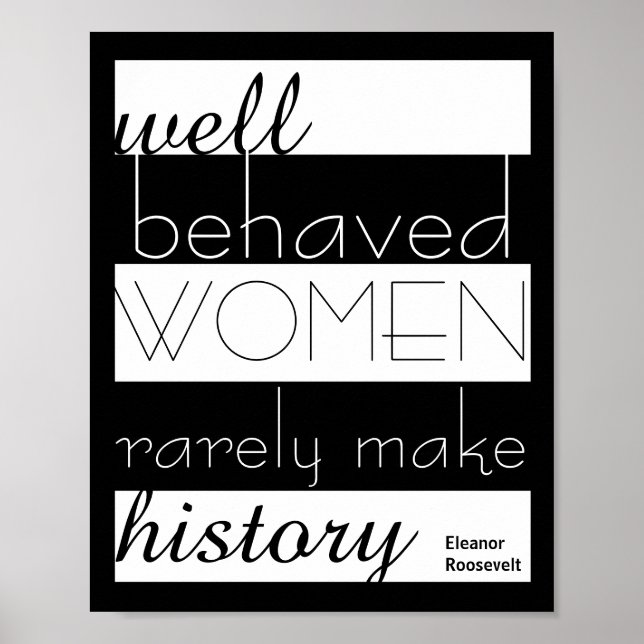 Eleanor Roosevelt quote poster about women (Front)