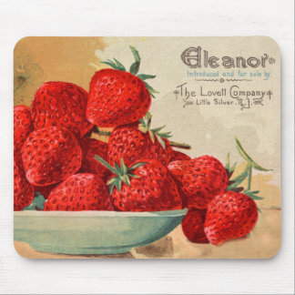 Eleanor Strawberry Seed Packet Mousepad
