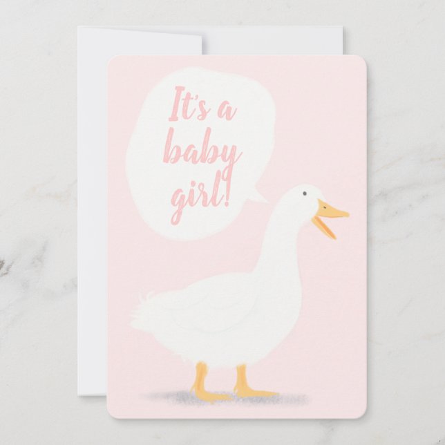 Eleanor the duck baby shower invitations (Front)