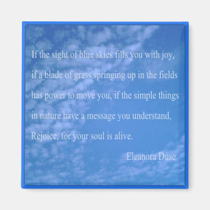 Eleanora Duse Nature Quote Sqr Refrigerator Magnet