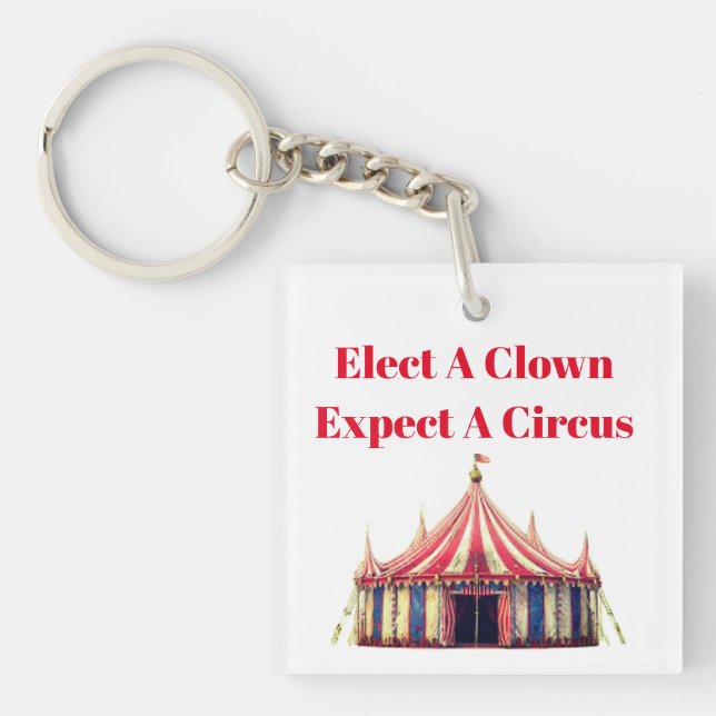 Elect A Clown Acrylic Keychain (Front)