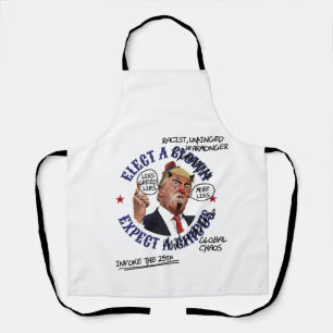 Elect a Clown Expect a Circus: Defaced Anti-Trump Apron