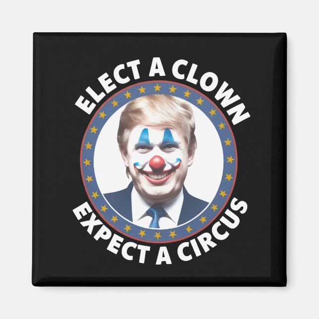 Elect A Clown Expect A Circus Funny Politics Magnet (Front)