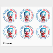 Elect a clown funny anti joe Biden clown face  Cla Classic Round Sticker (Sheet)