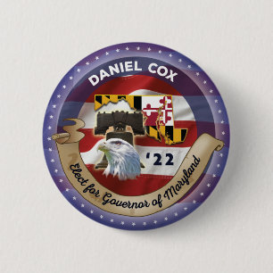 Elect Daniel Cox for Governor of Maryland 6 Cm Round Badge