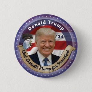 Elect Donald Trump for President - 2024 6 Cm Round Badge