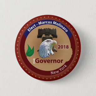 Elect Marcus Molinaro for Governor of New York 6 Cm Round Badge