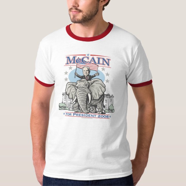 Elect McCain GOP Elephant 2008 T-Shirt (Front)