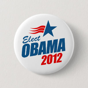 Elect Obama 2012 6 Cm Round Badge