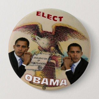 Elect Obama Liberty Bell 4-Inch Button