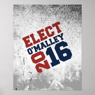 Elect O'Malley 2016 Neon Design Poster