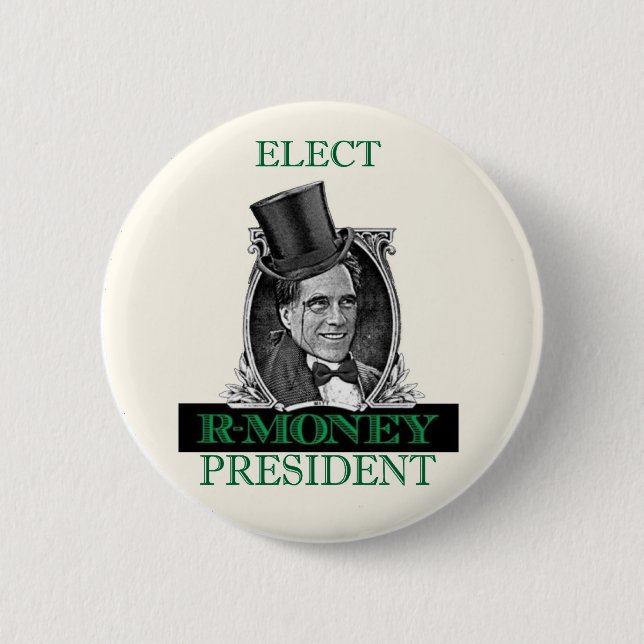 Elect ROMNEY President 6 Cm Round Badge (Front)